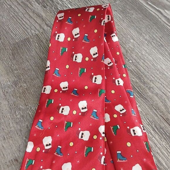 Christmas Necktie Christmas Party Fun Christmas Theme Print Tie Santa NEW - Picture 4 of 5